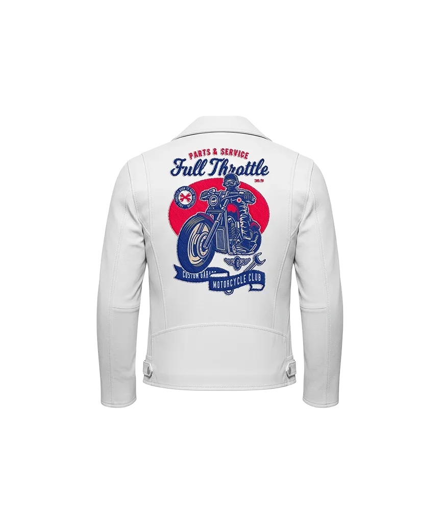 Full Throttle Motorcycle Club Leather Moto Jacket