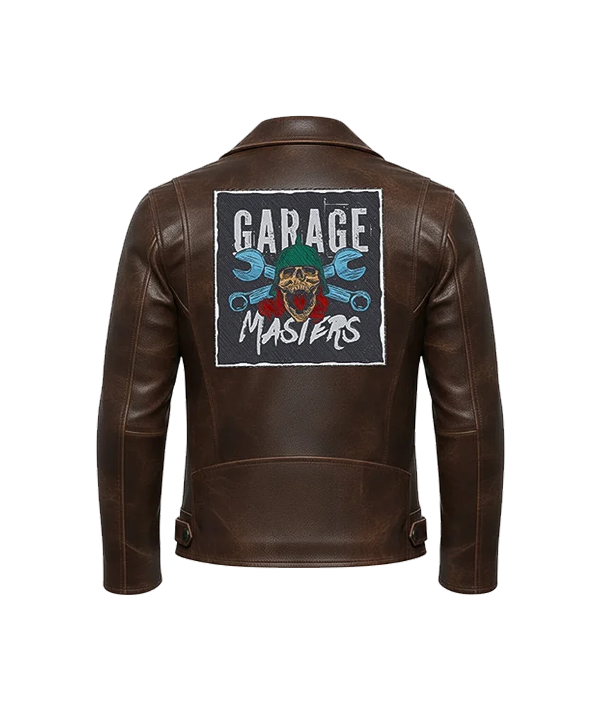 Garage Masters Mechanic Skull Leather Jacket