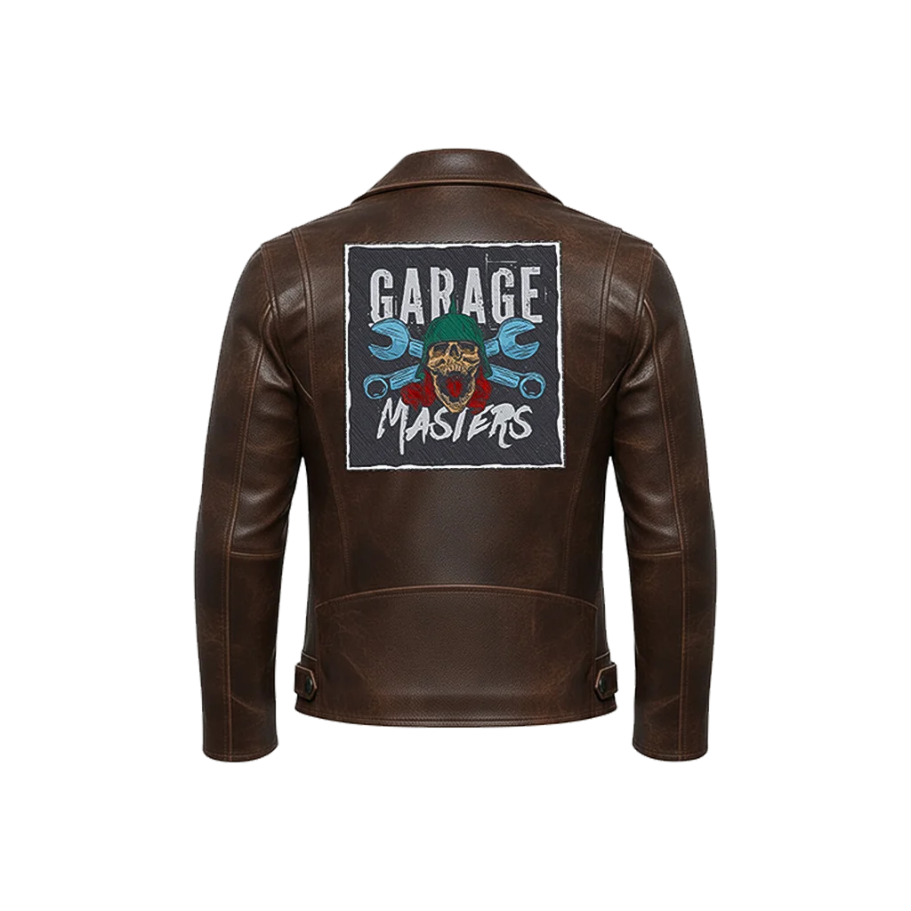Garage Masters Mechanic Skull Leather Jacket