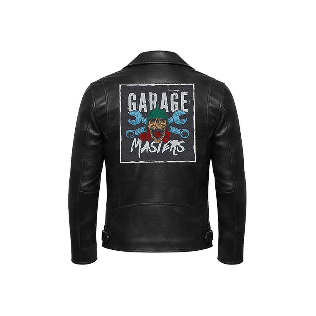 Garage Masters Mechanic Skull Leather Jacket