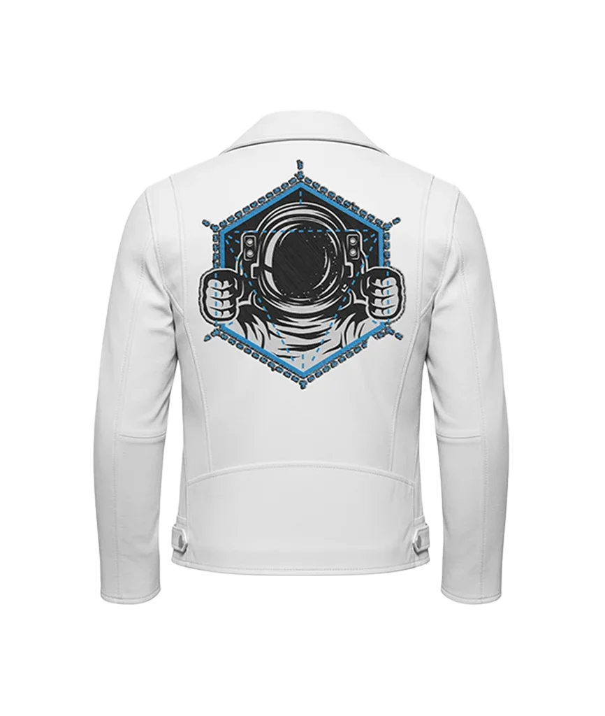 Geometric Astronaut Leather Moto Jacket