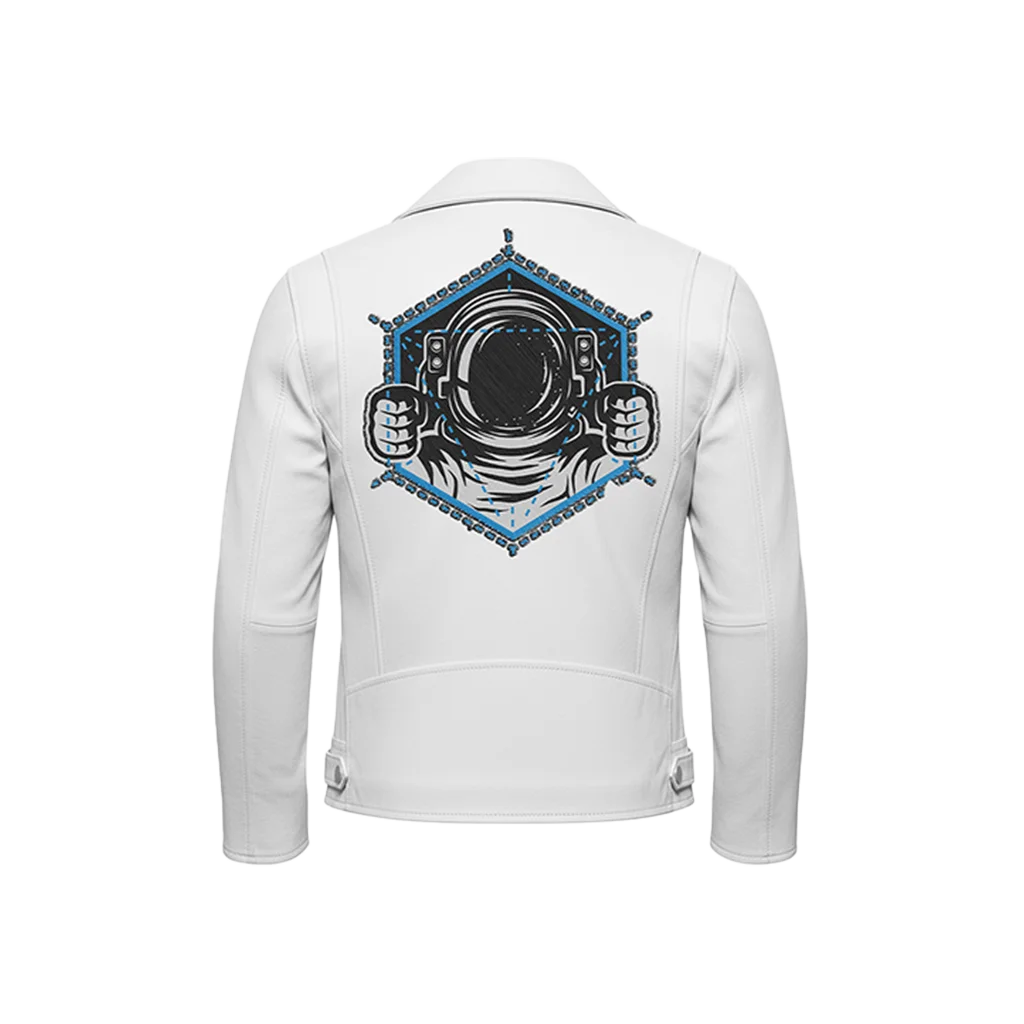 Geometric Astronaut Leather Moto Jacket