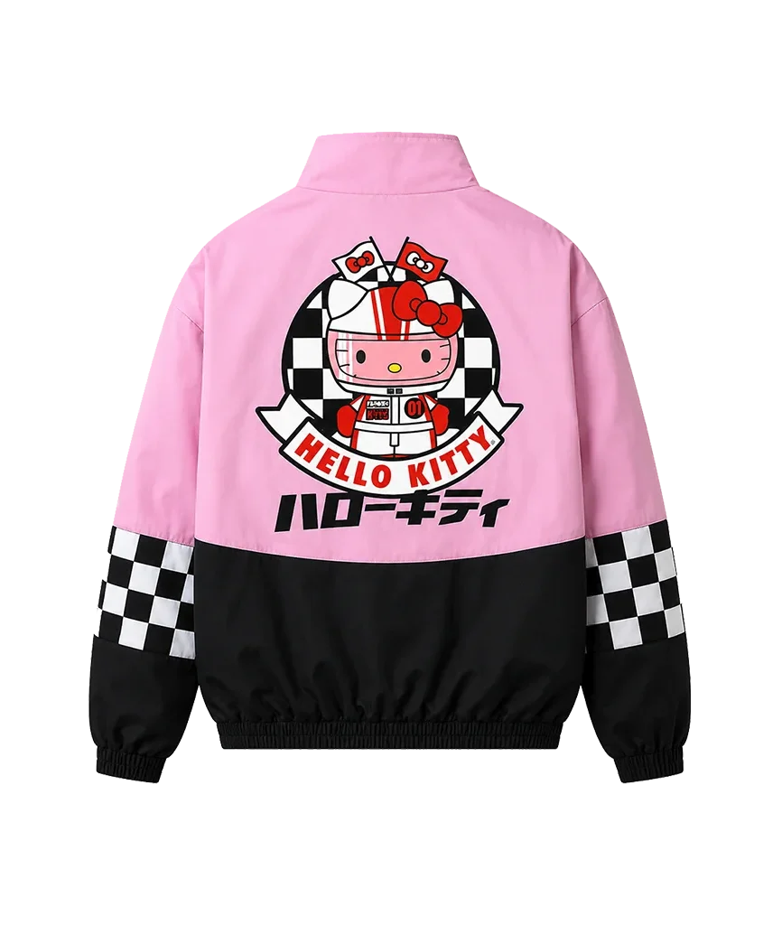 Women’s Hello Kitty Pink and Black Racing Jacket