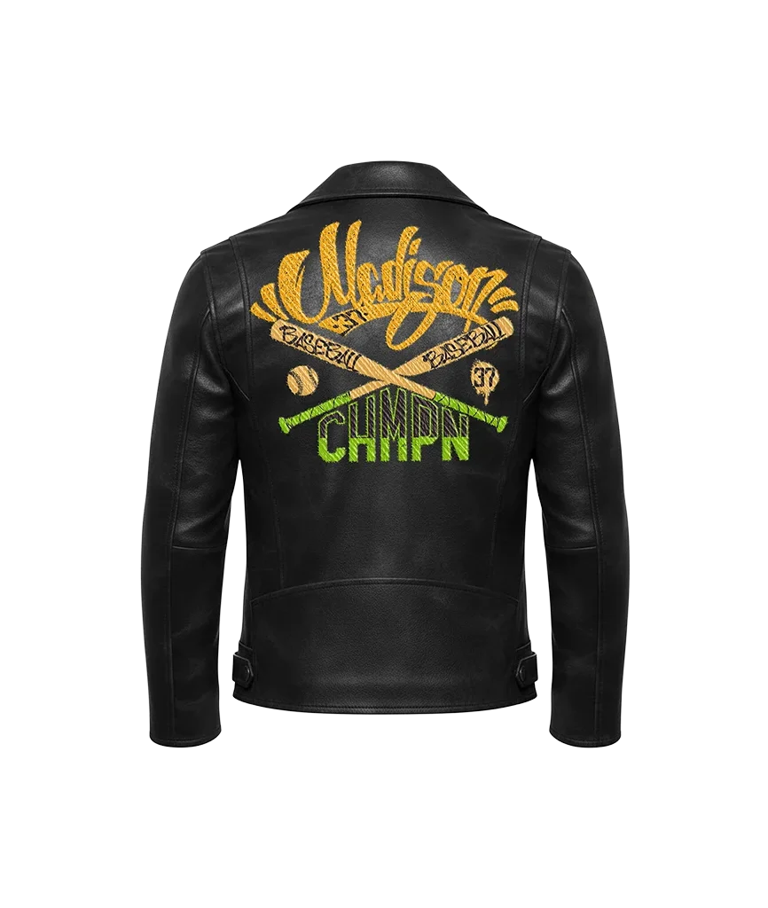 Madison CHMPN Baseball Varsity Leather Moto Jacket