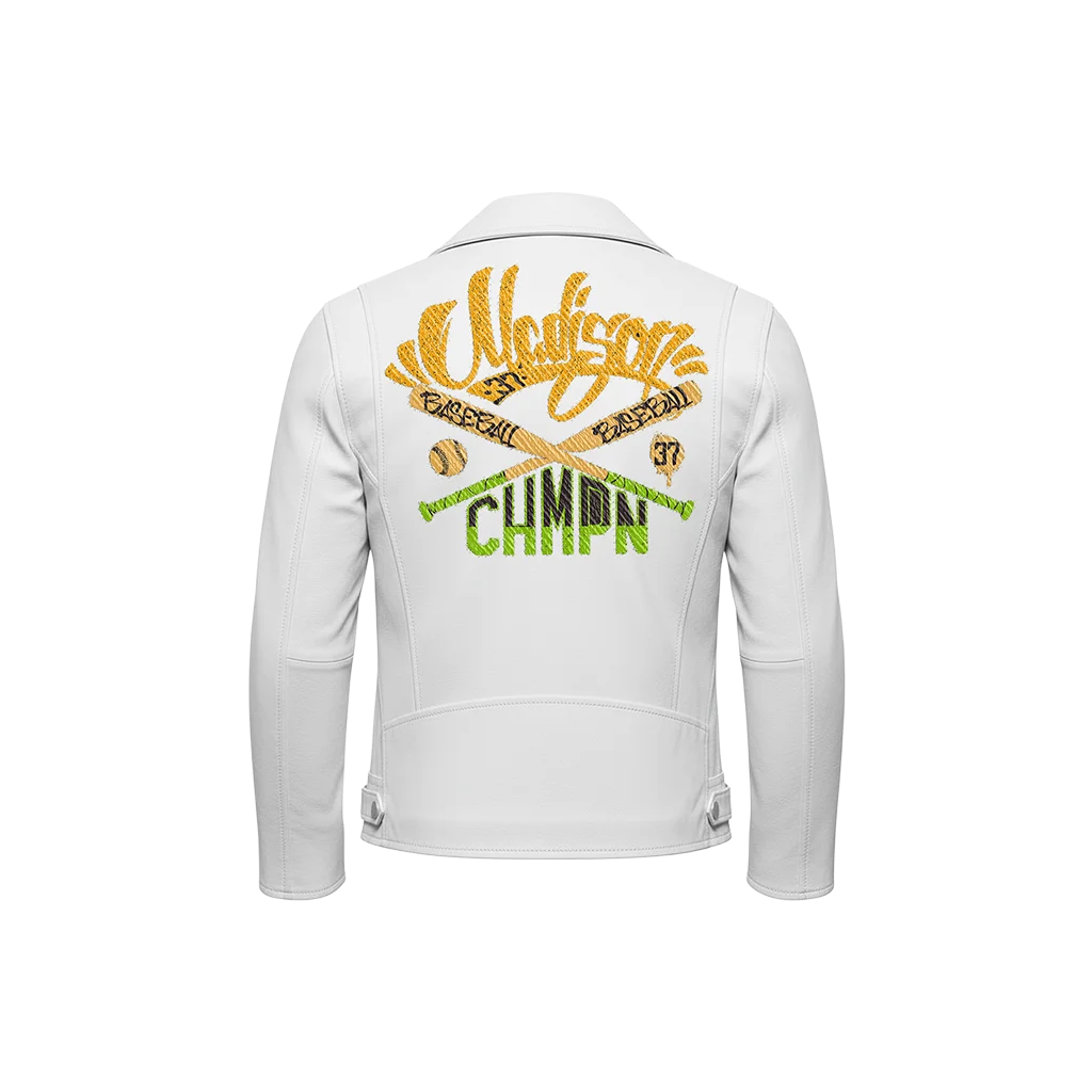 Madison CHMPN Baseball Varsity Leather Moto Jacket