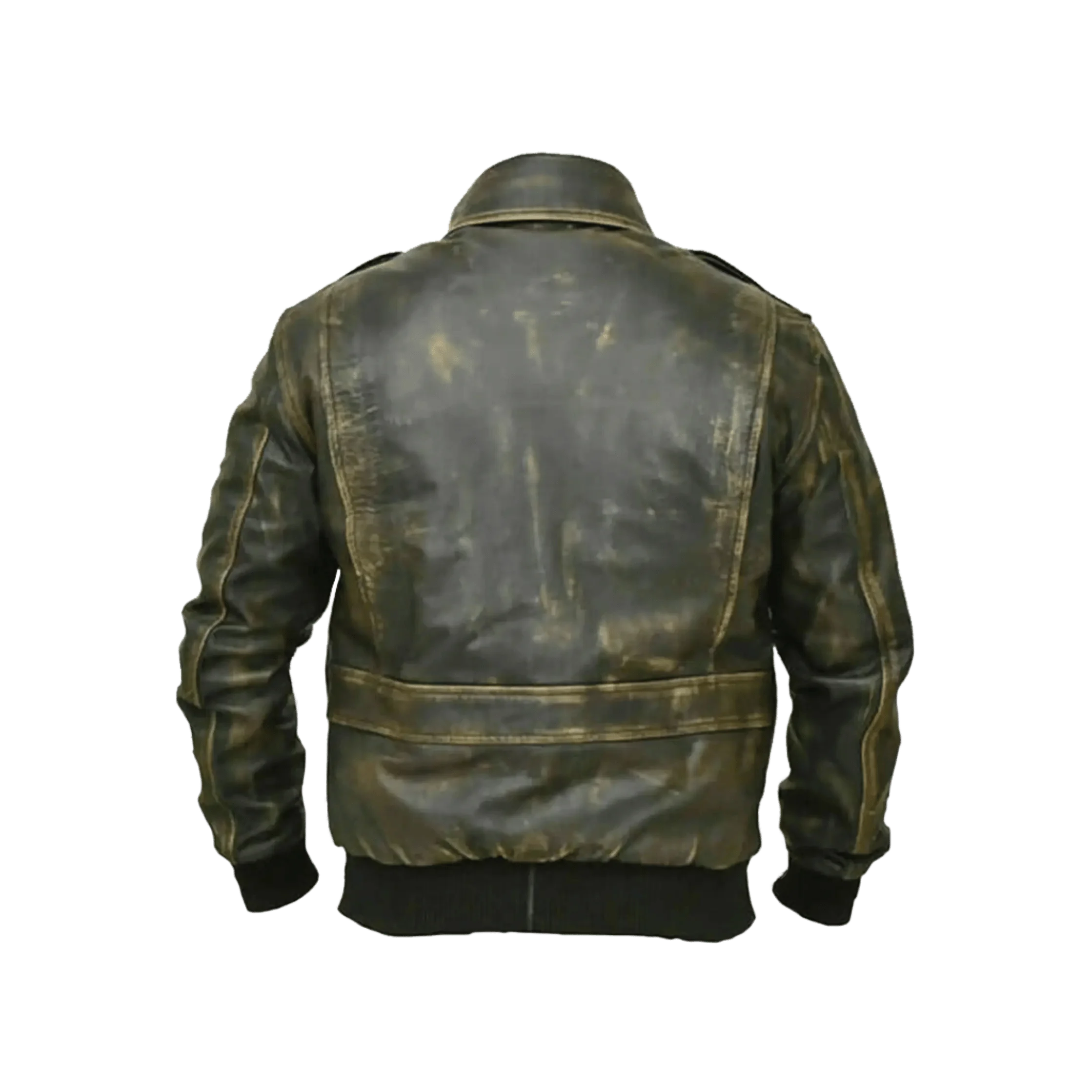 Men Distressed Brown Vintage A-2 Leather Bomber Jacket