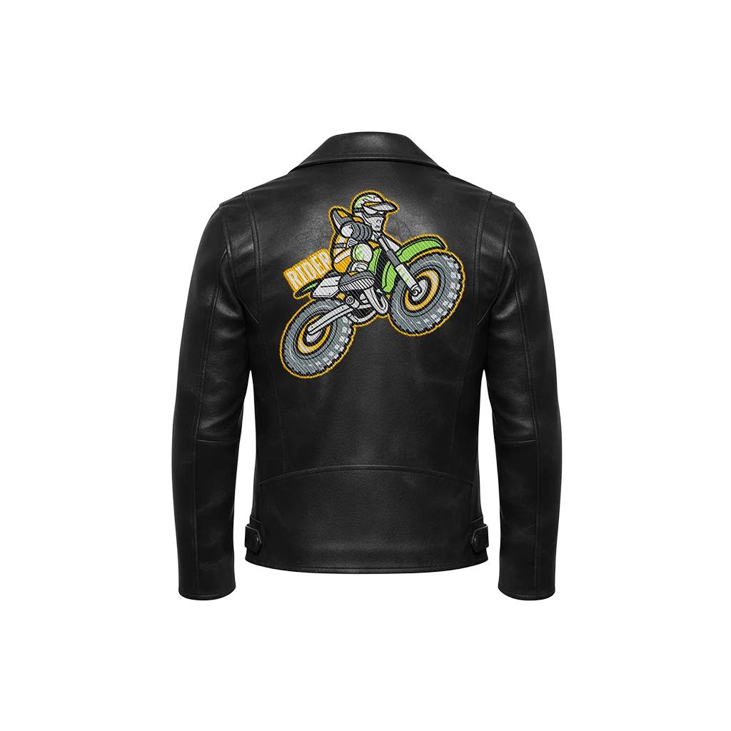 Motocross Rider Dirt Bike Leather Moto Jacket