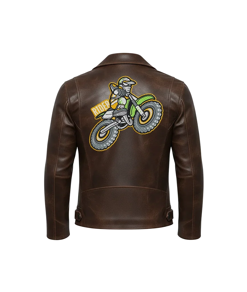 Motocross Rider Dirt Bike Leather Moto Jacket
