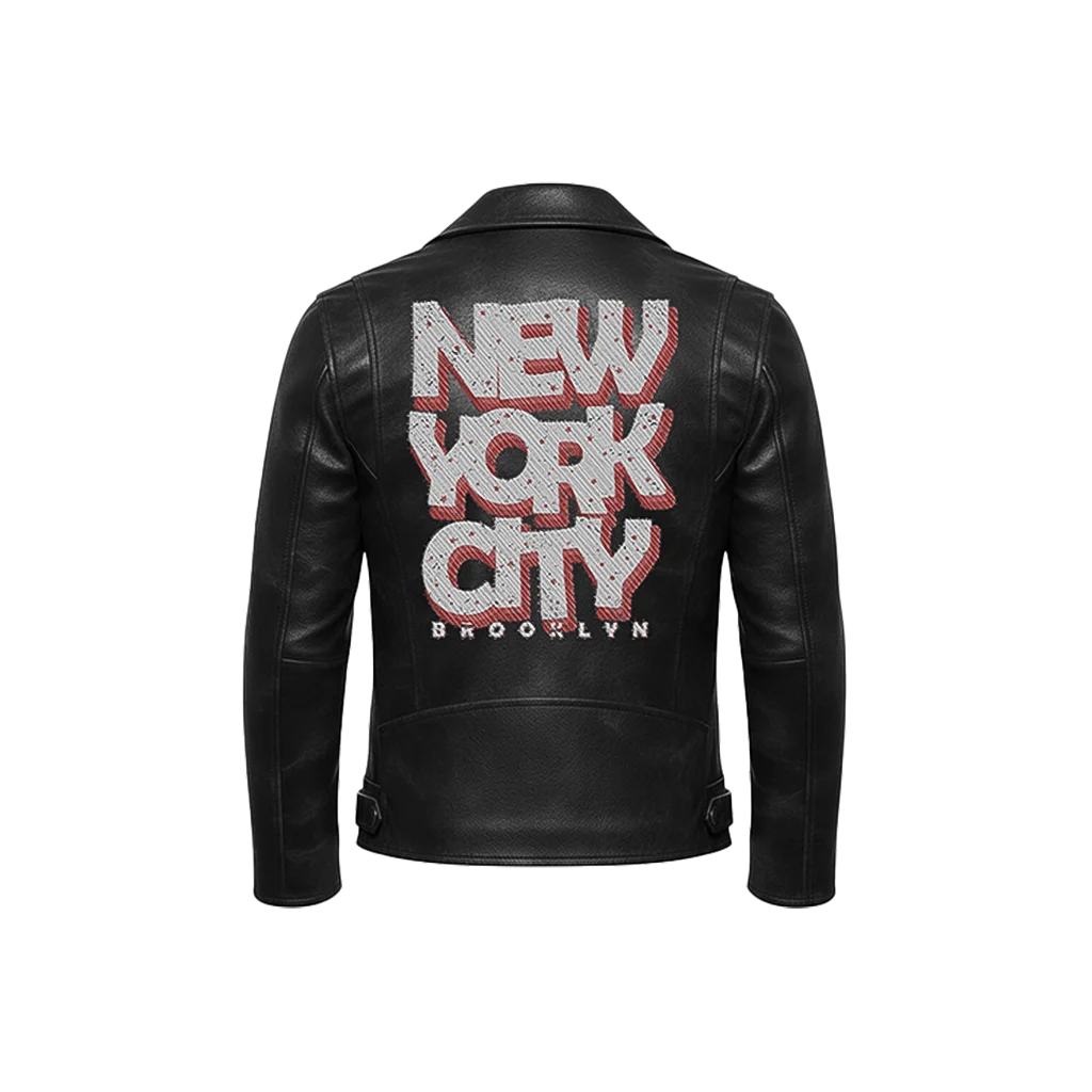New York City Brooklyn Leather Moto Jacket