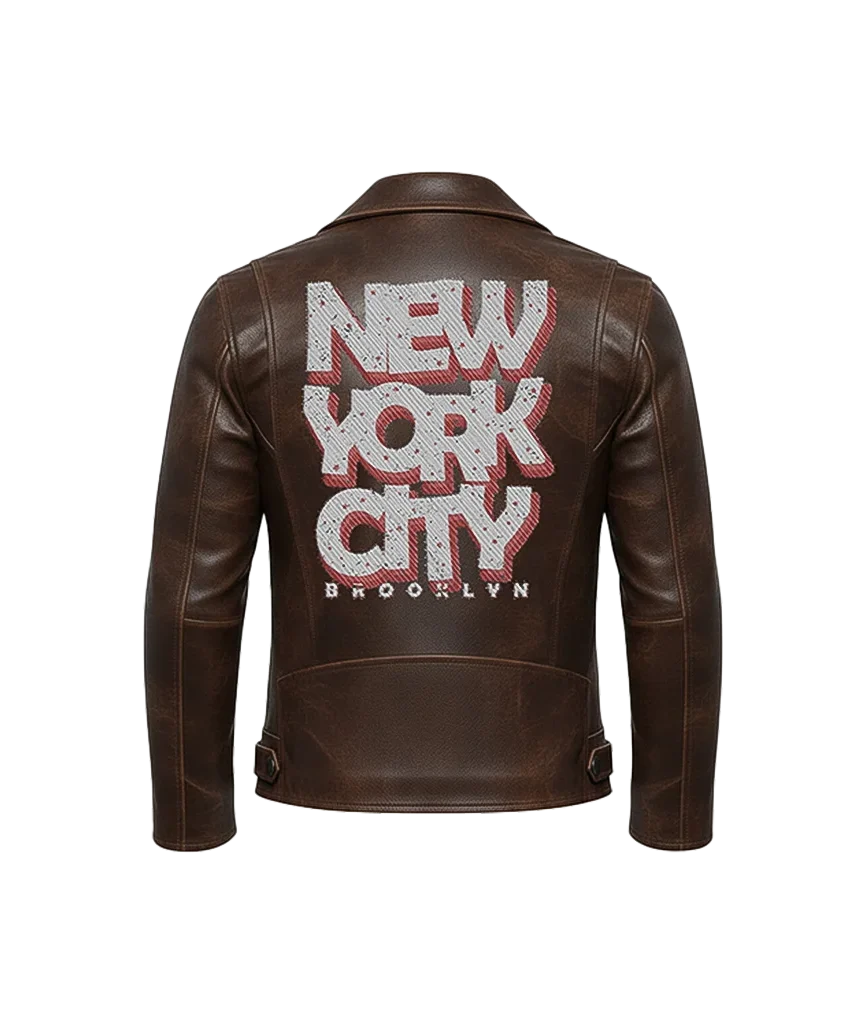 New York City Brooklyn Leather Moto Jacket
