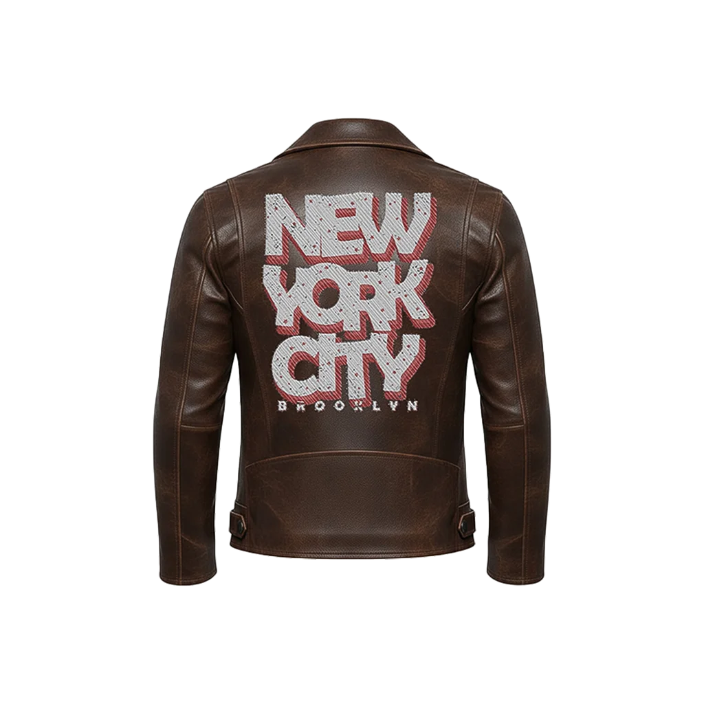New York City Brooklyn Leather Moto Jacket
