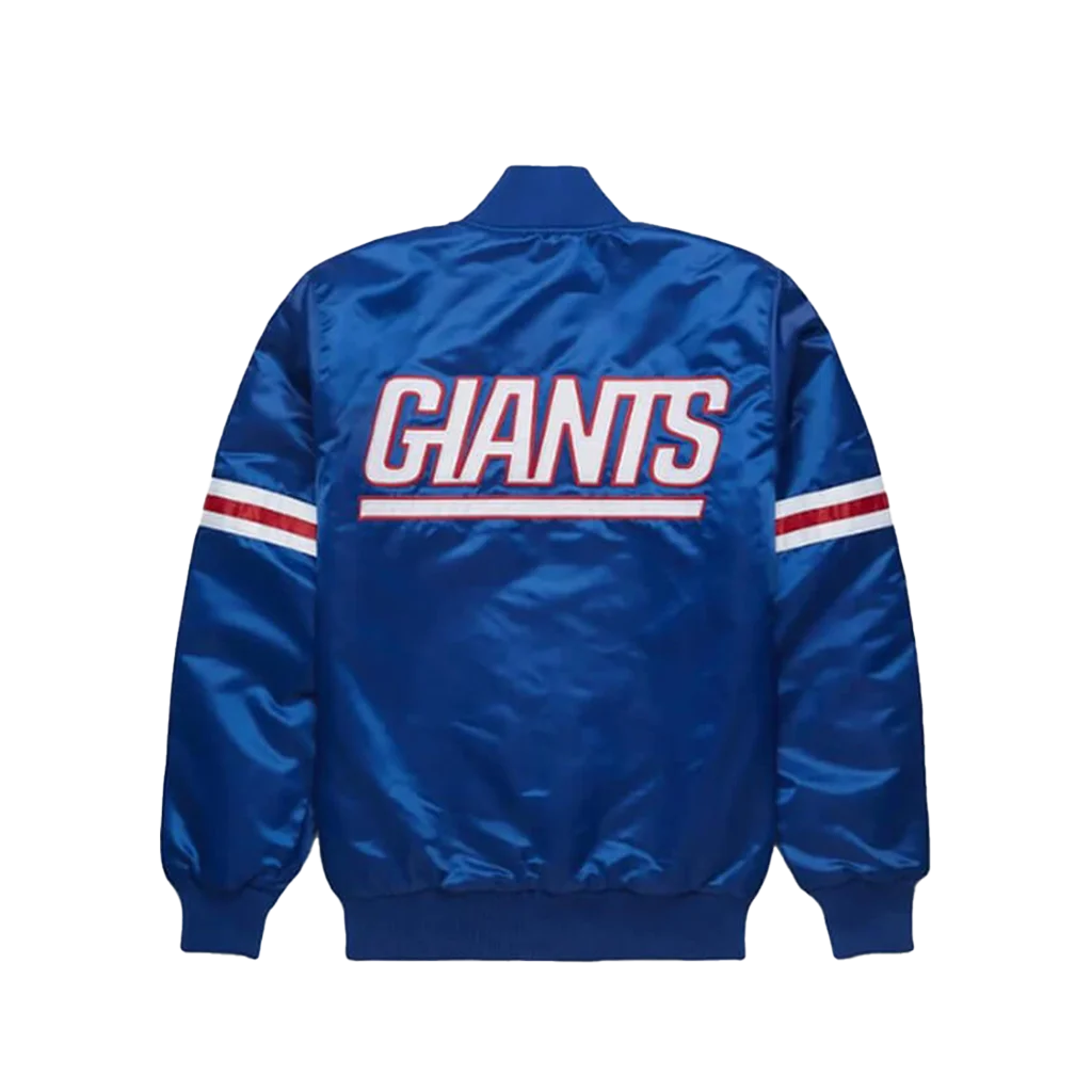 New York Giants Royal Blue Starter Satin Varsity Jacket