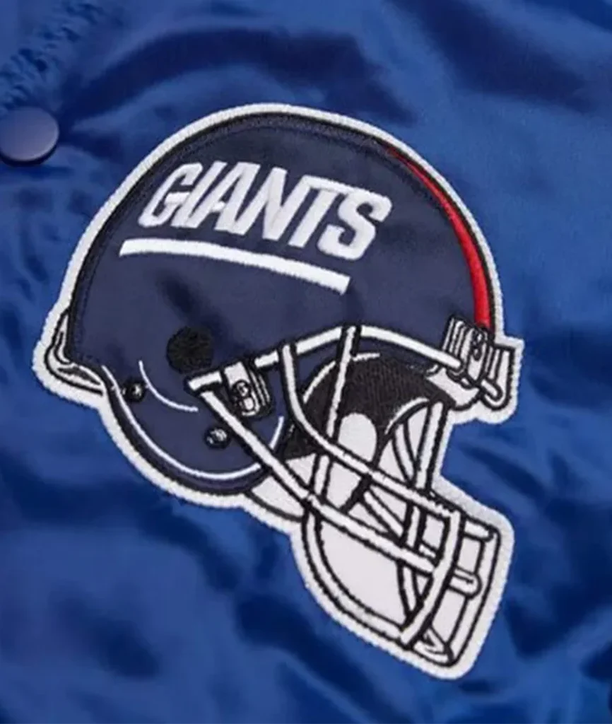 New York Giants Royal Blue Starter Satin Varsity Jacket