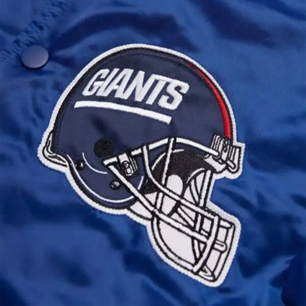 New York Giants Royal Blue Starter Satin Varsity Jacket
