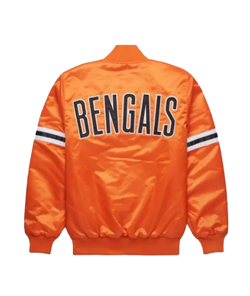 Cincinnati Bengals Orange Starter Satin Bomber Jacket