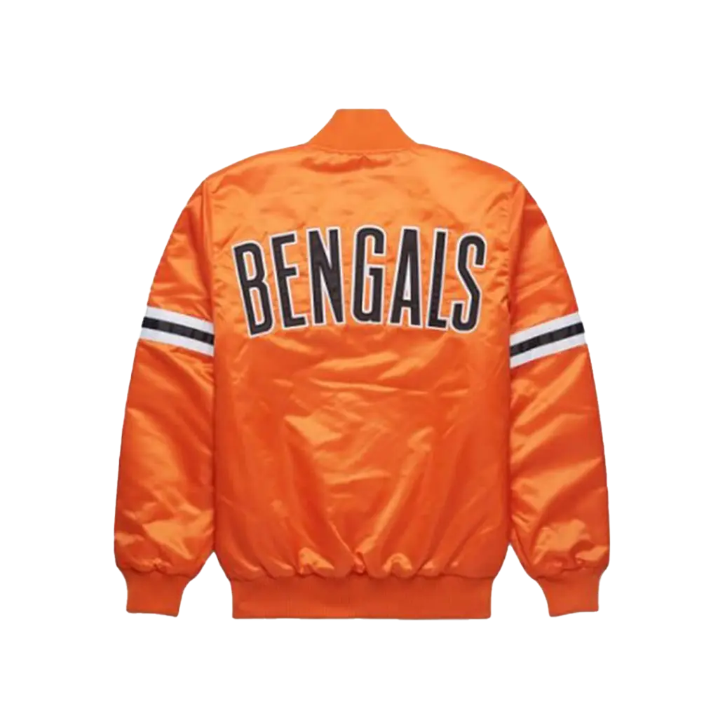 Cincinnati Bengals Orange Starter Satin Bomber Jacket