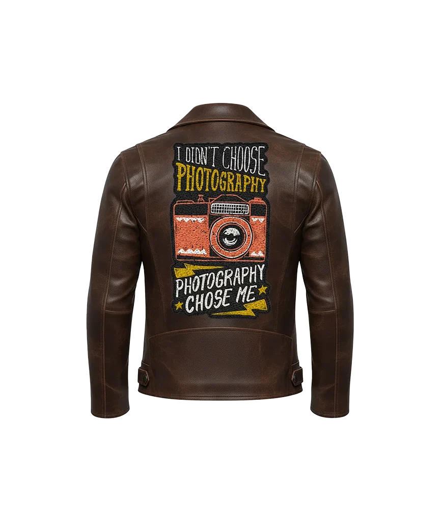 Photography Chose Me Vintage Camera Leather Jacket