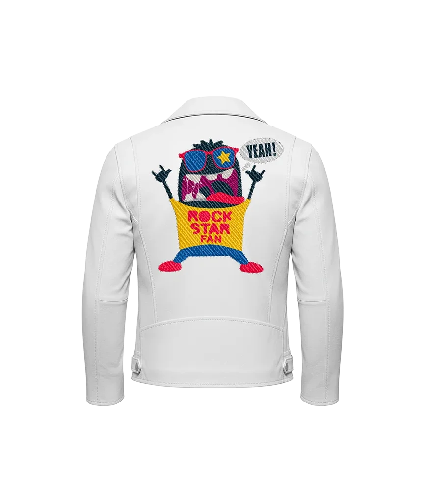 Rock Star Fan Cartoon Monster Leather Jacket
