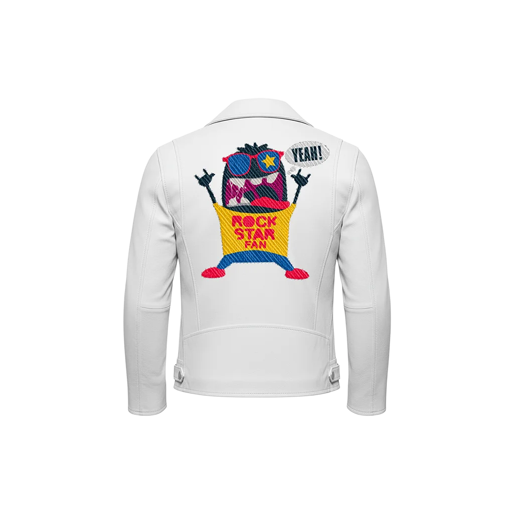 Rock Star Fan Cartoon Monster Leather Jacket
