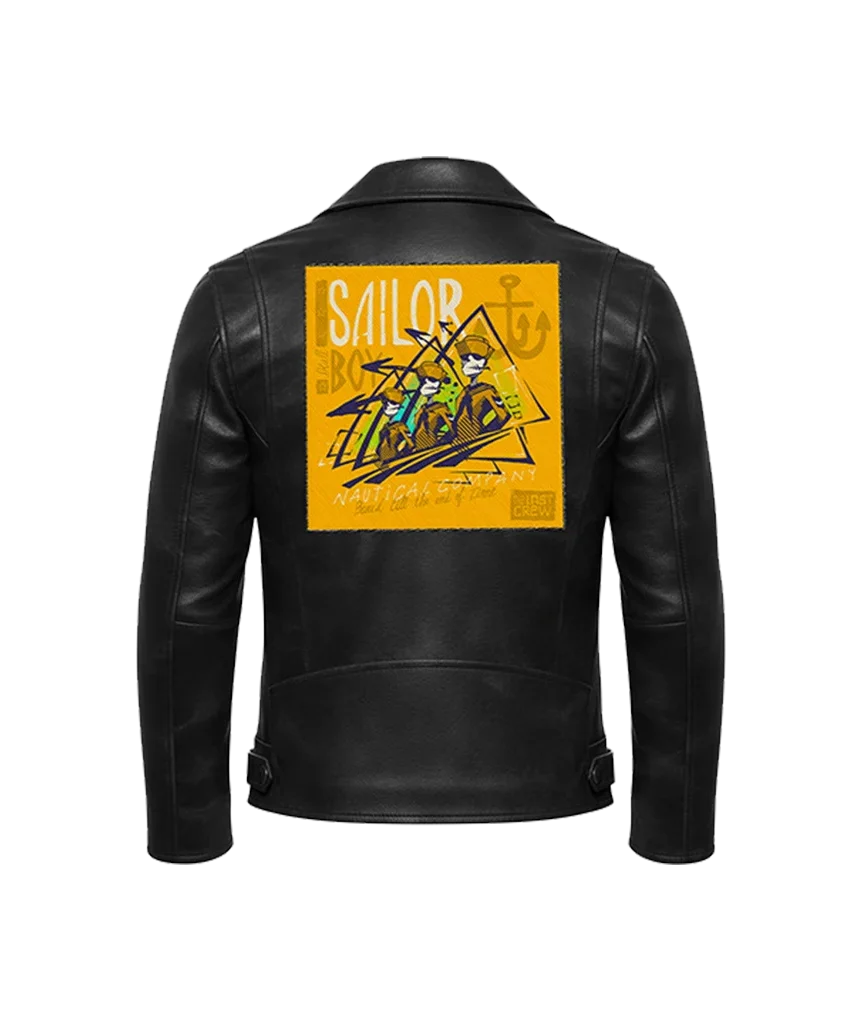 Sailor Boy Nautical Company Leather Moto Jacket