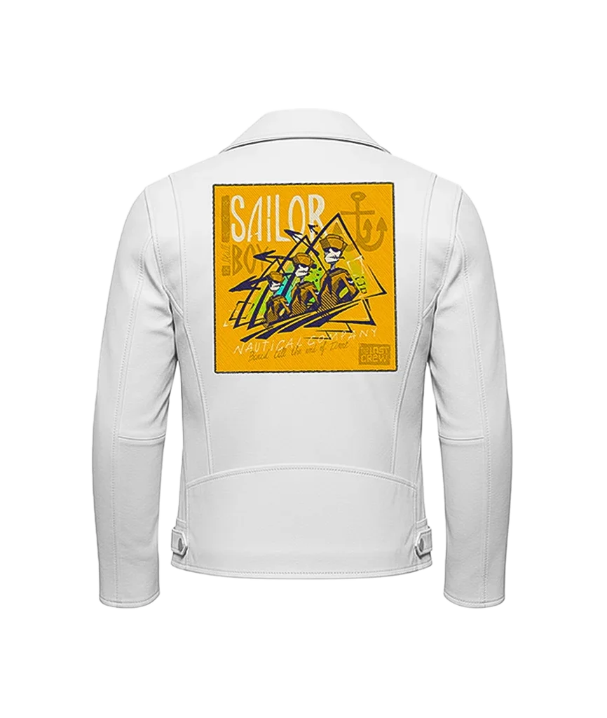 Sailor Boy Nautical Company Leather Moto Jacket