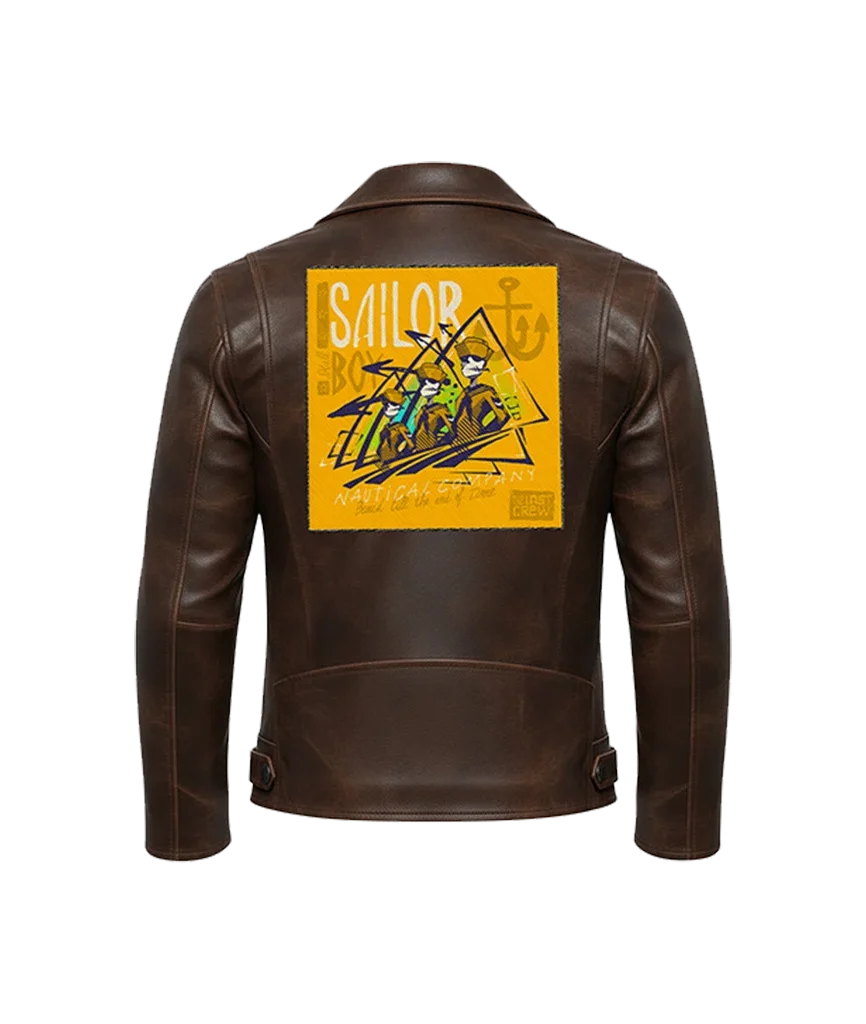 Sailor Boy Nautical Company Leather Moto Jacket