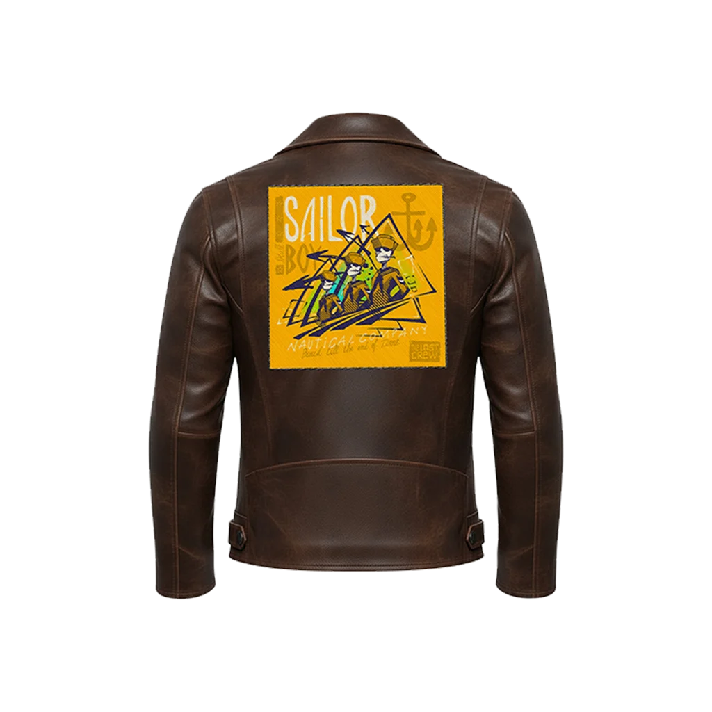 Sailor Boy Nautical Company Leather Moto Jacket