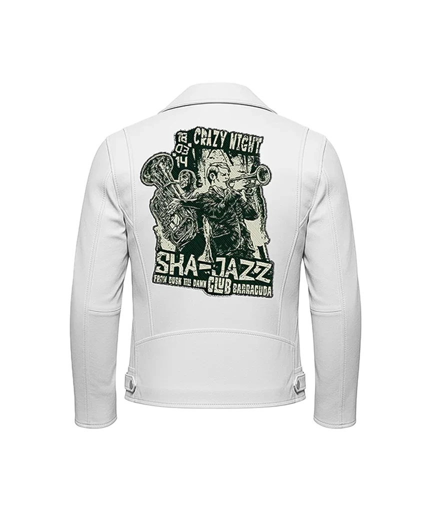 Ska-Jazz Club Crazy Night Leather Moto Jacket