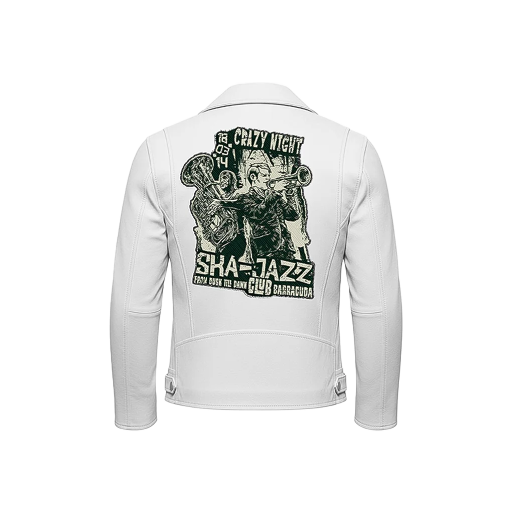 Ska-Jazz Club Crazy Night Leather Moto Jacket