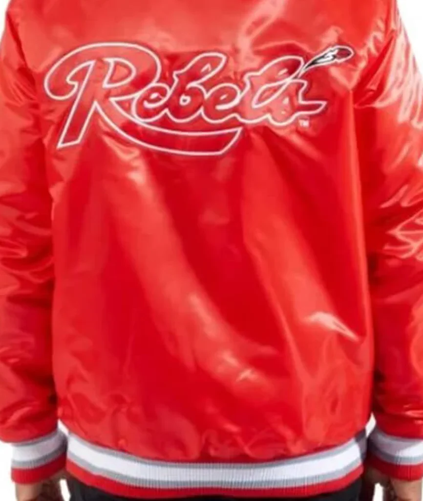 Starter UNLV Runnin’ Rebels Red Satin Bomber Jacket