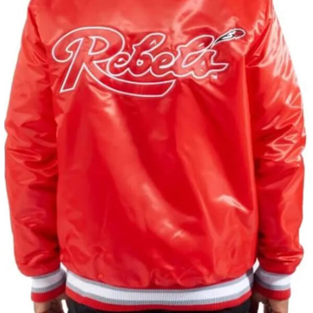 Starter UNLV Runnin’ Rebels Red Satin Bomber Jacket