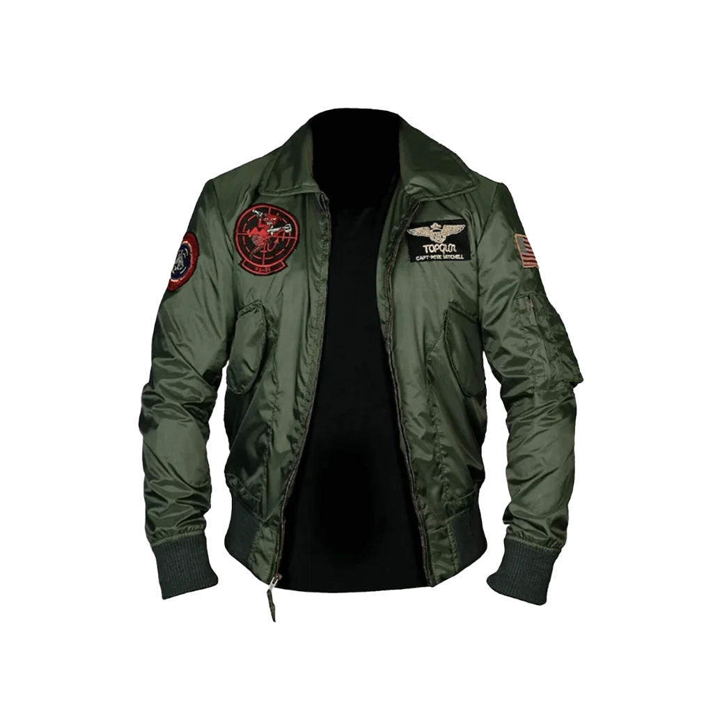 Top Gun Maverick Olive Green Flight Bomber Jacket