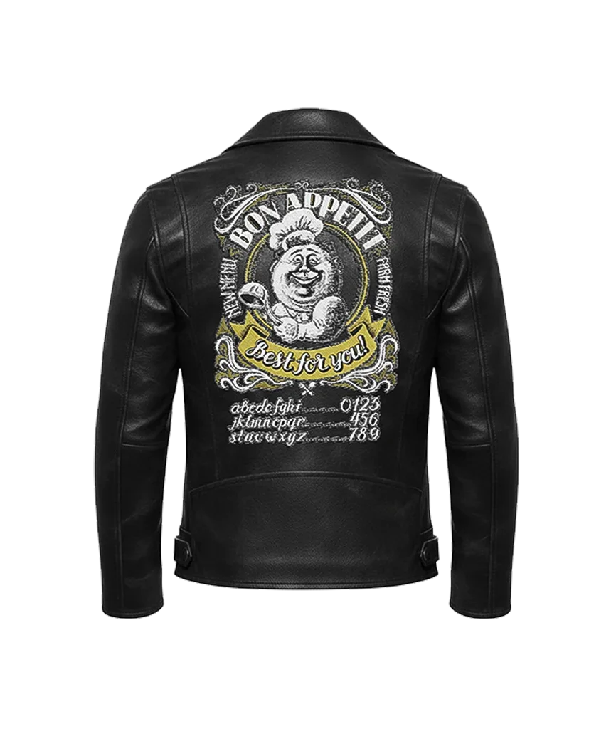 Unisex “Bon Appetit” Vintage Chef Leather Jacket