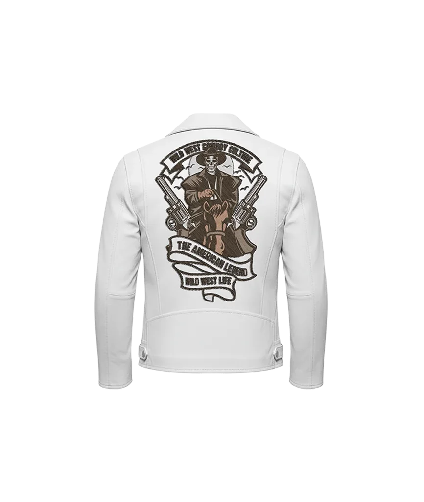 Wild West Legend Skeleton Cowboy Leather Jacket