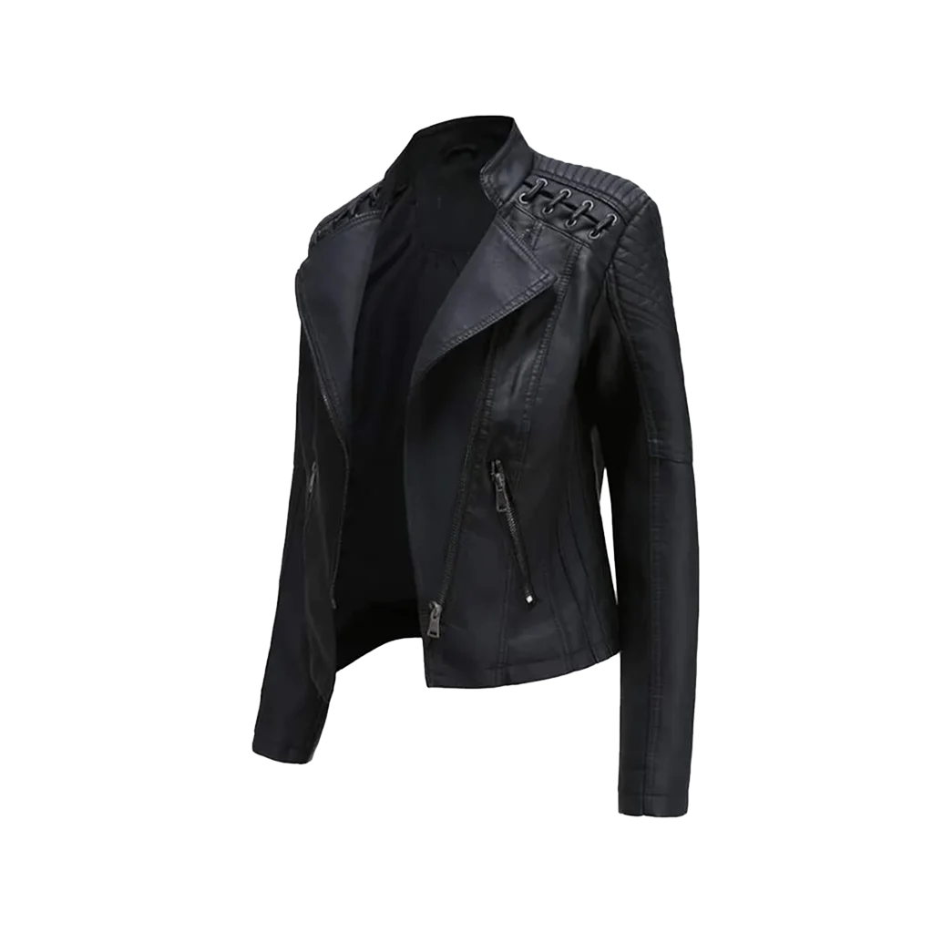 Women’s Black Asymmetrical Moto Jacket