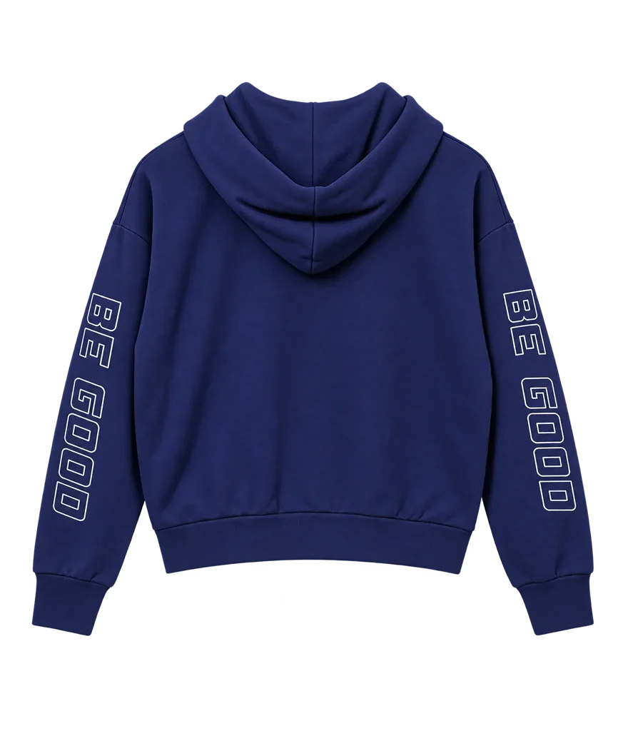Supergirl Blue Cropped Hooded Jacket