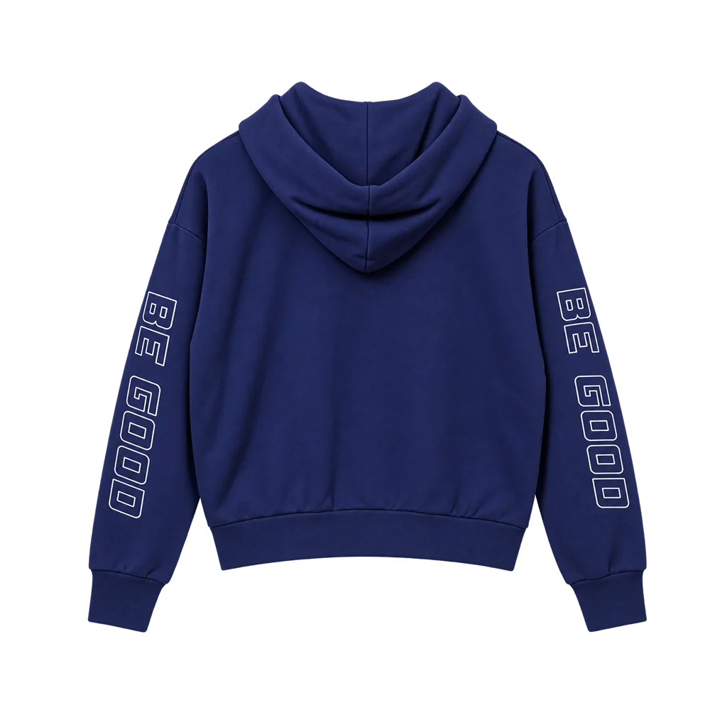 Supergirl Blue Cropped Hooded Jacket