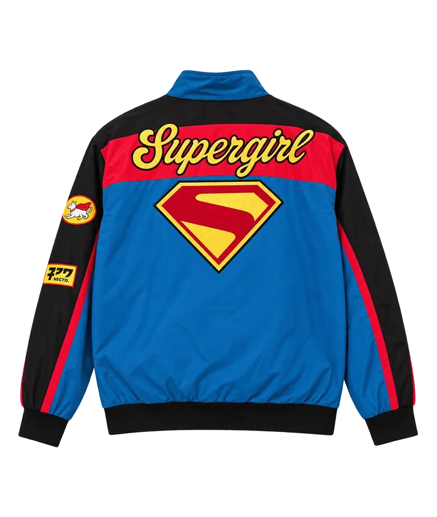 Kara Zor-El Supergirl Milly Alcock Cotton Racing Jacket