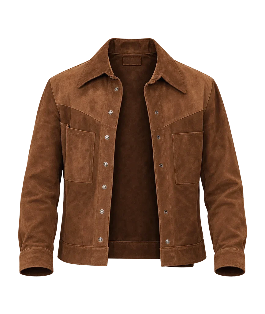 Cliff Booth The Adventures of Cliff Booth Brad Pitt Brown Suede Jacket