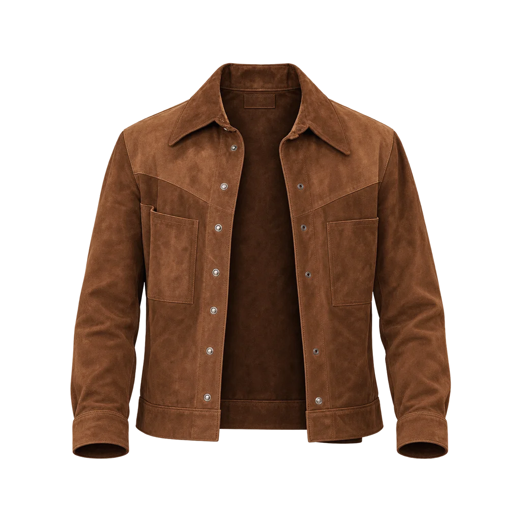 Cliff Booth The Adventures of Cliff Booth Brad Pitt Brown Suede Jacket