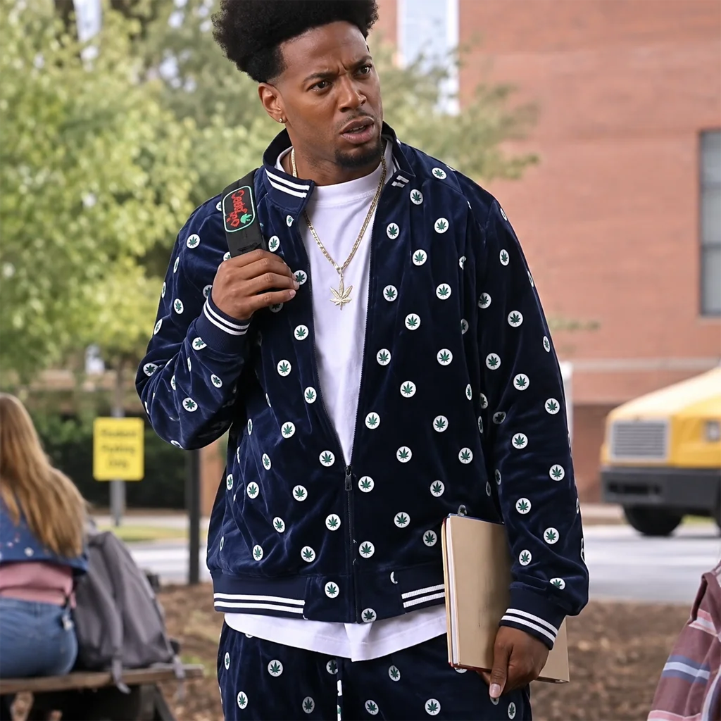 Shorty Scary Marlon Wayans Blue Velour Track Jacket