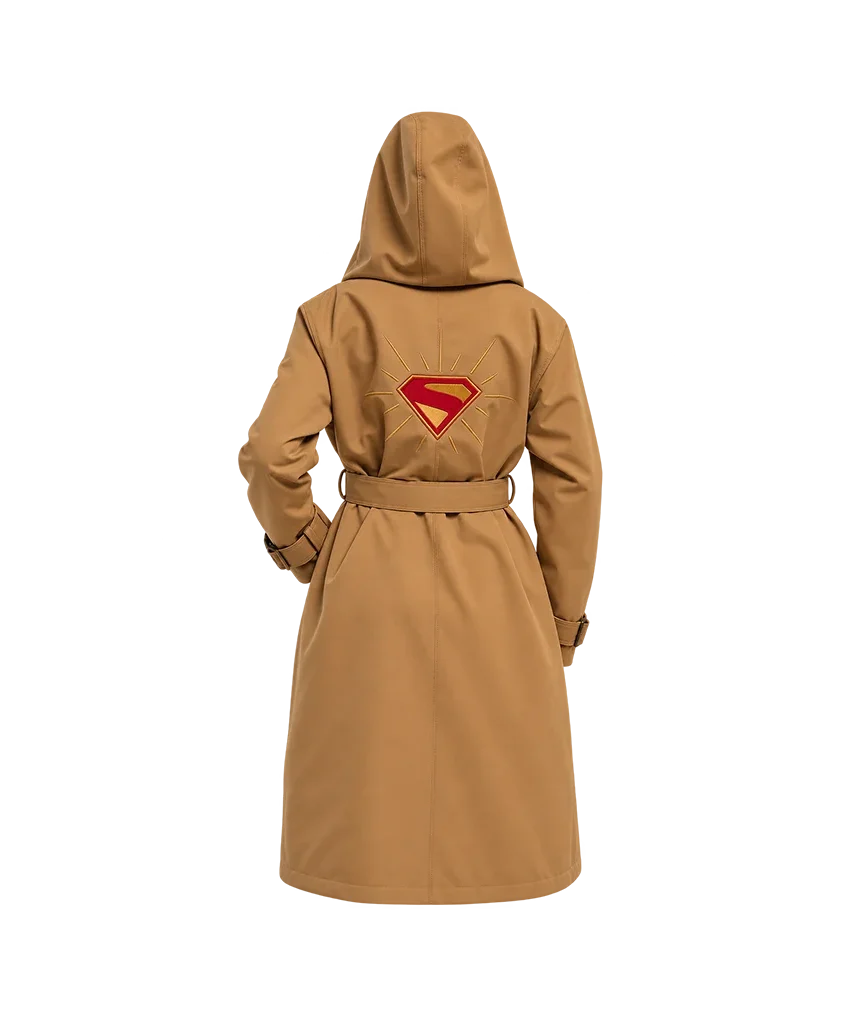 Kara Supergirl Brown Cotton Trench Coat