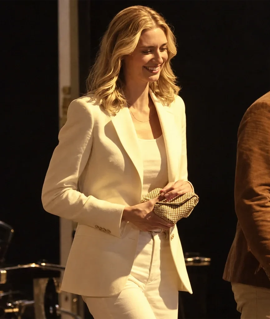 Elizabeth The Adventures of Cliff Booth Elizabeth Debicki White Blazer