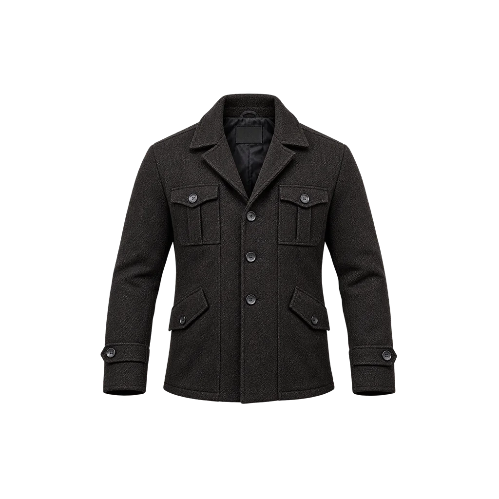 A Man of Action Juan José Ballesta Brown Wool Coat