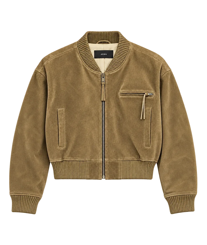 ARMA Women’s Elettra Gritty Suede Bomber Jacket