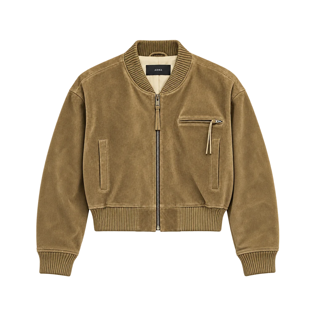 ARMA Women’s Elettra Gritty Suede Bomber Jacket