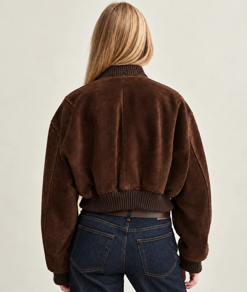 ARMA Women’s Elettra Gritty Suede Bomber Jacket