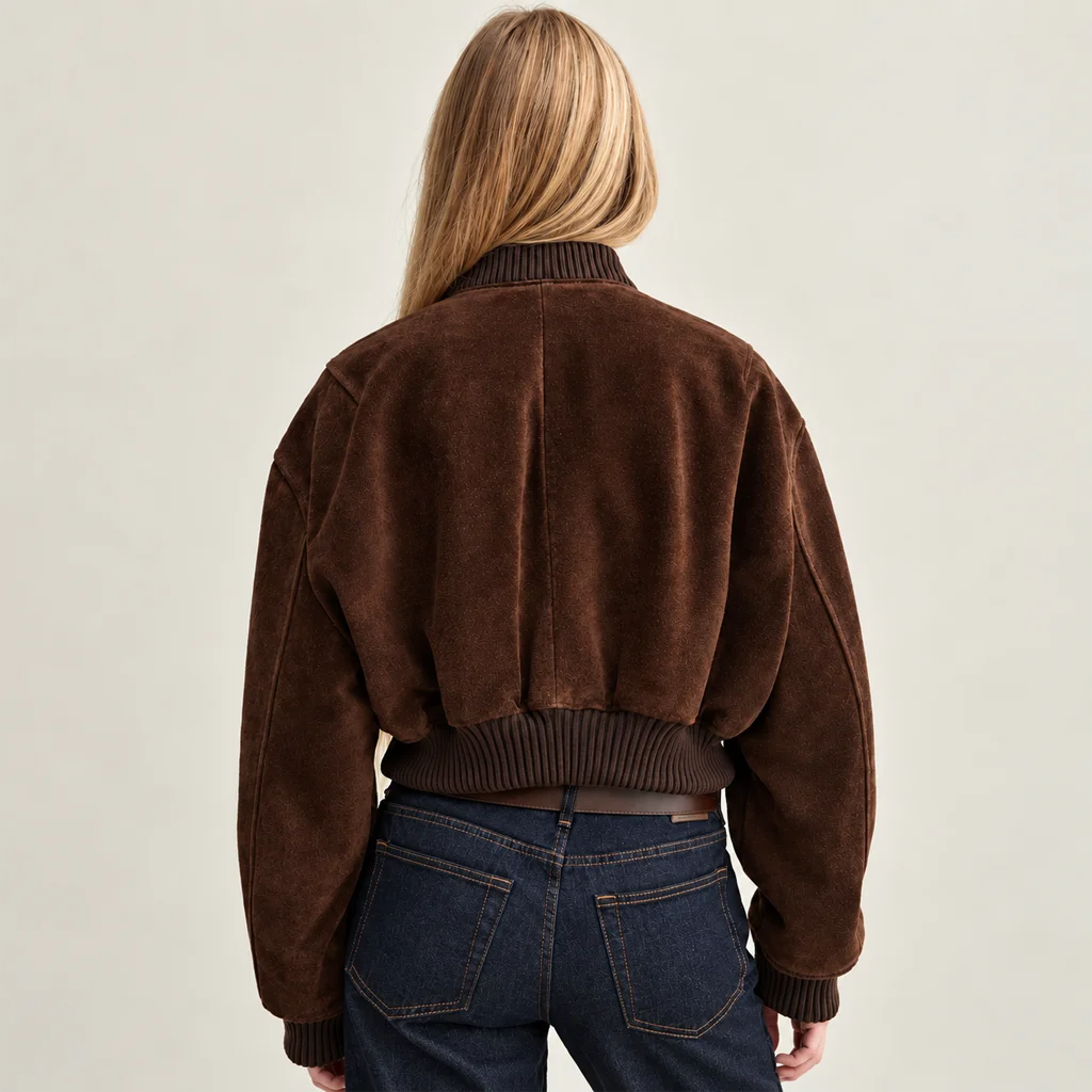 ARMA Women’s Elettra Gritty Suede Bomber Jacket