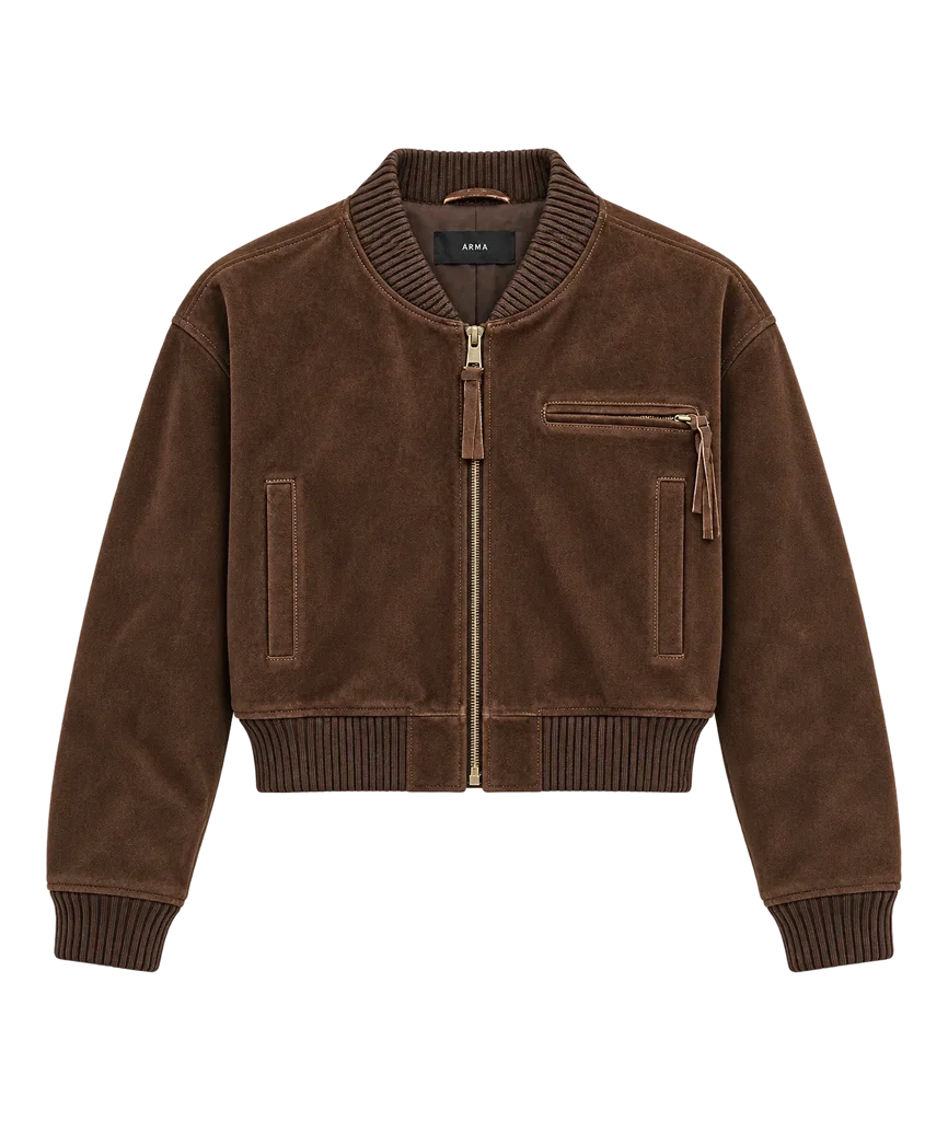 ARMA Women’s Elettra Gritty Suede Bomber Jacket