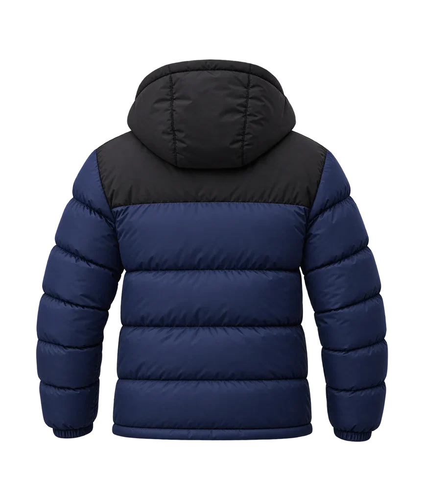 Aadesh Chopra Suspicion 2022 Kunal Nayyar Blue Puffer Jacket